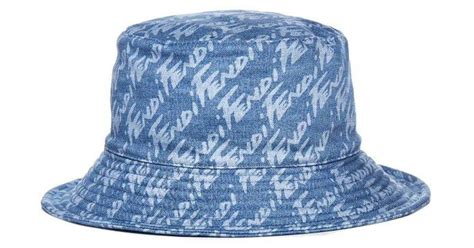 fendi denim bucket hat